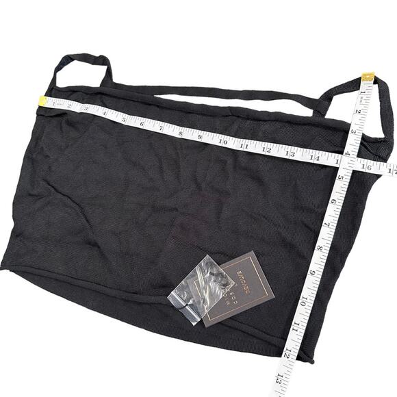 Michael Costello x Revolve Alessa Black Crop Top Size M - Picture 5 of 8